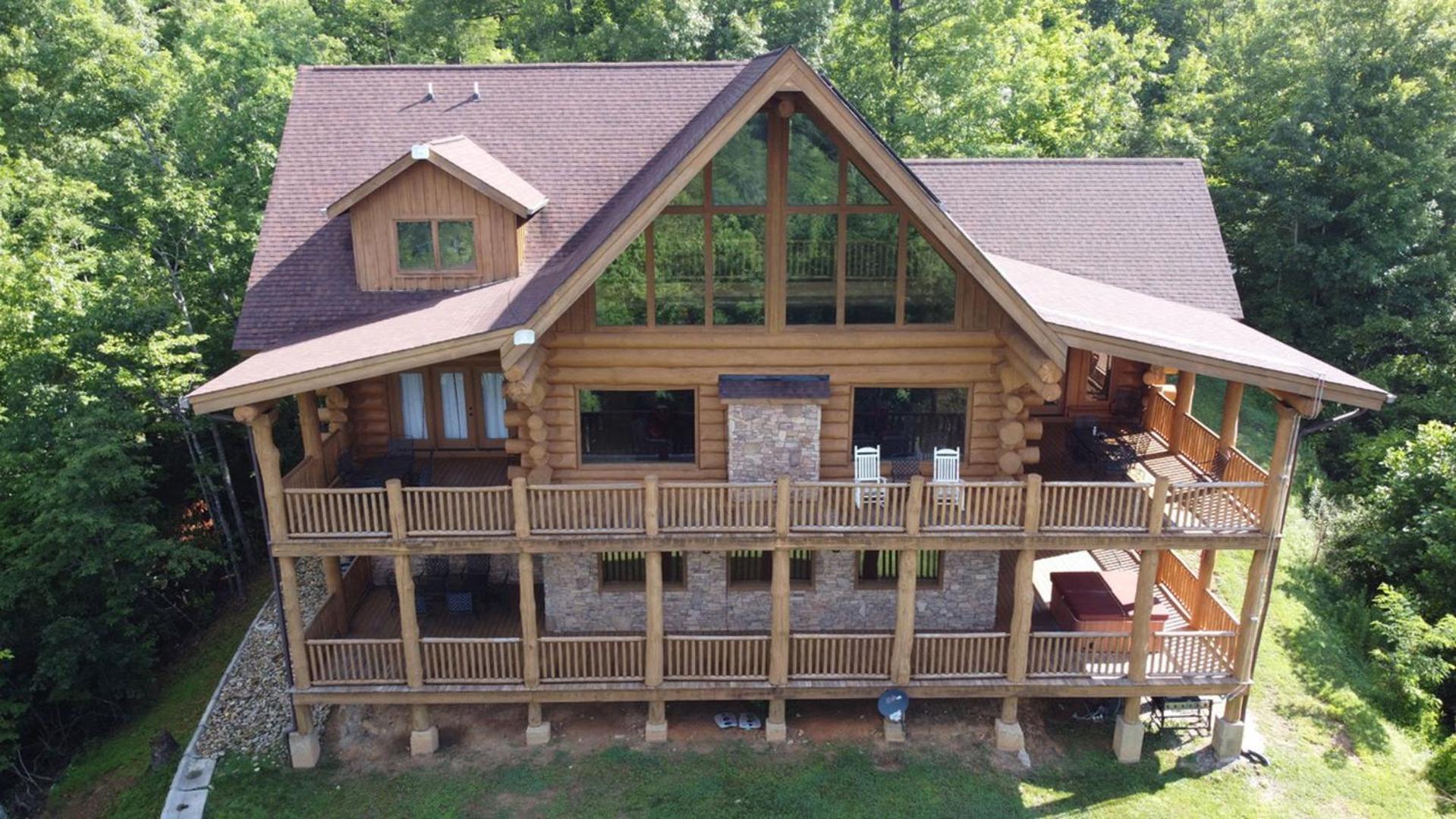 Big Bear Ridge Lodge - Breathtaking Mountain Views And Private Forest Scenes In Amazing Large Log Cabin Gatlinburg Zewnętrze zdjęcie