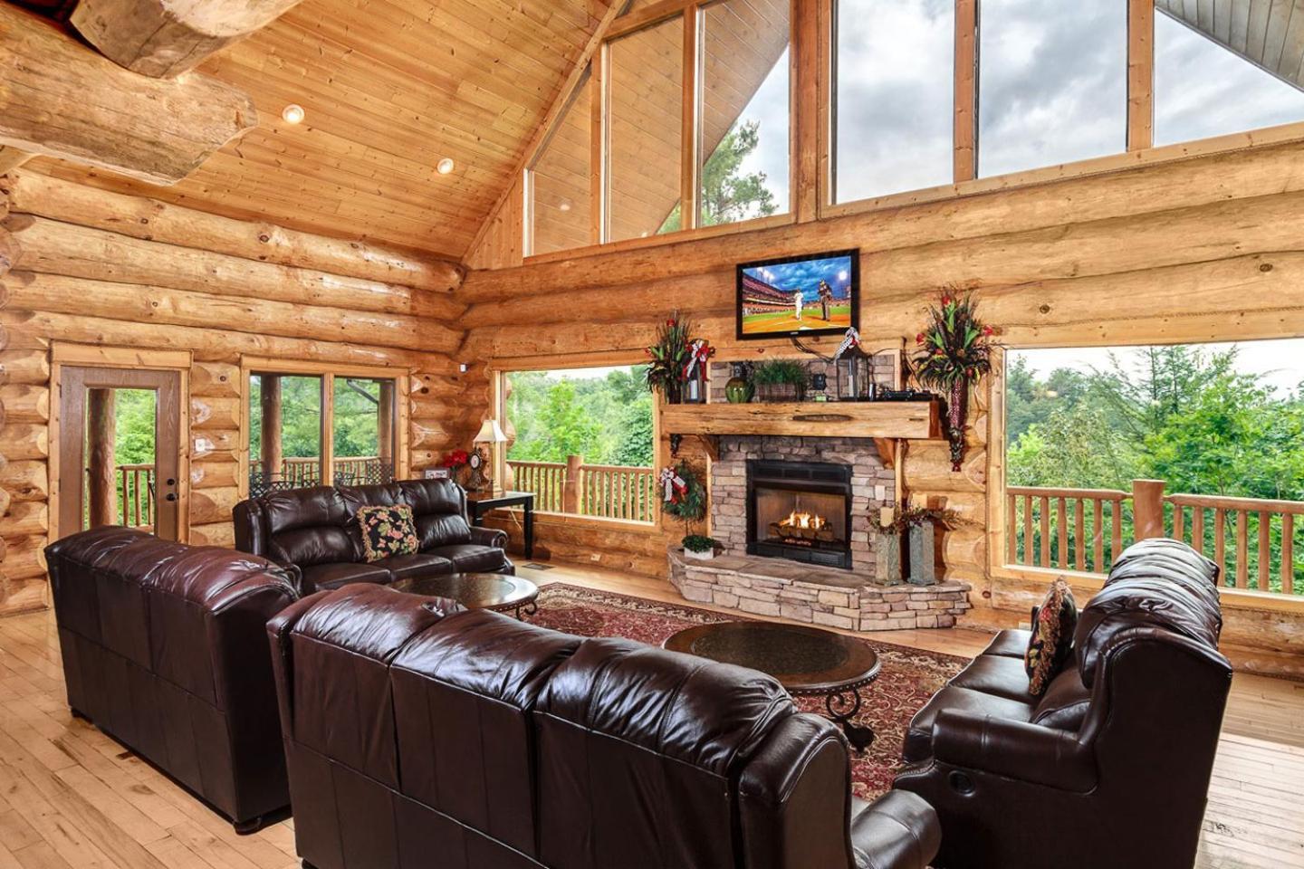 Big Bear Ridge Lodge - Breathtaking Mountain Views And Private Forest Scenes In Amazing Large Log Cabin Gatlinburg Zewnętrze zdjęcie